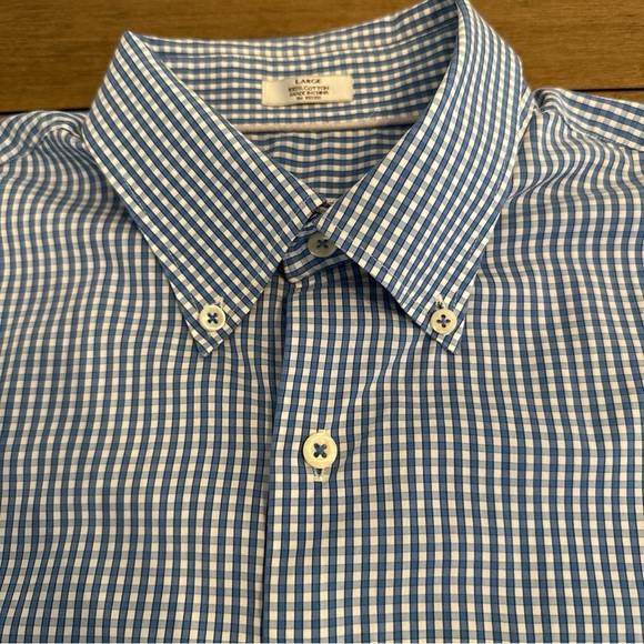 Peter Millar Seaside Finish Men’s Large Button Down Long Sleeve Shirt Blue - Picture 4 of 13